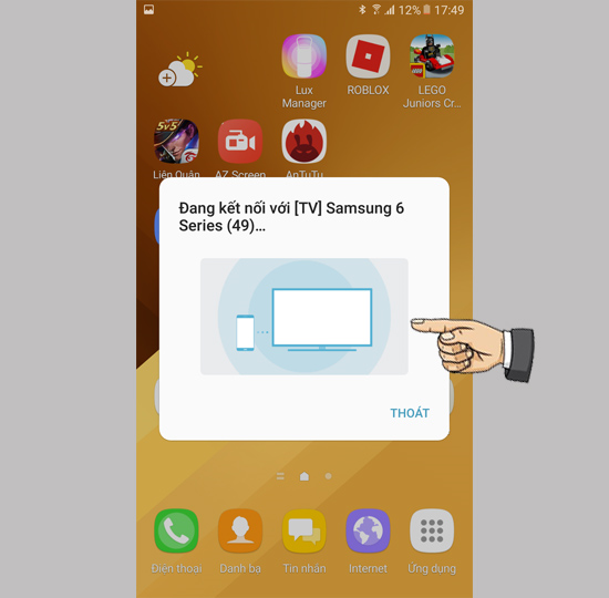 Chấp nhận kết nối trên TV